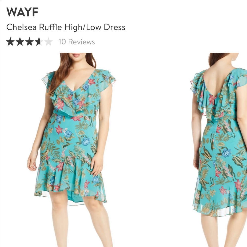 Chelsea Ruffle High Low Dress